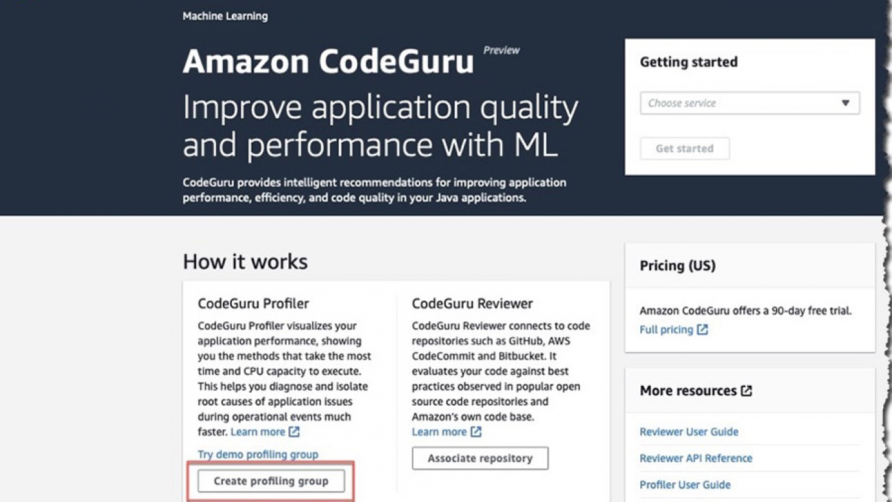 Simplifying application onboarding with Amazon CodeGuru Profiler