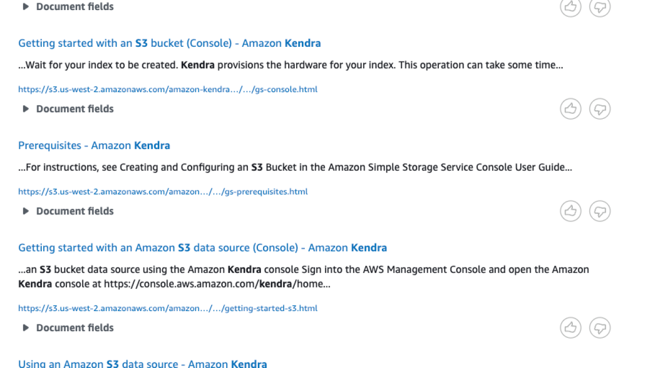 Promote search content using Featured Results for Amazon Kendra