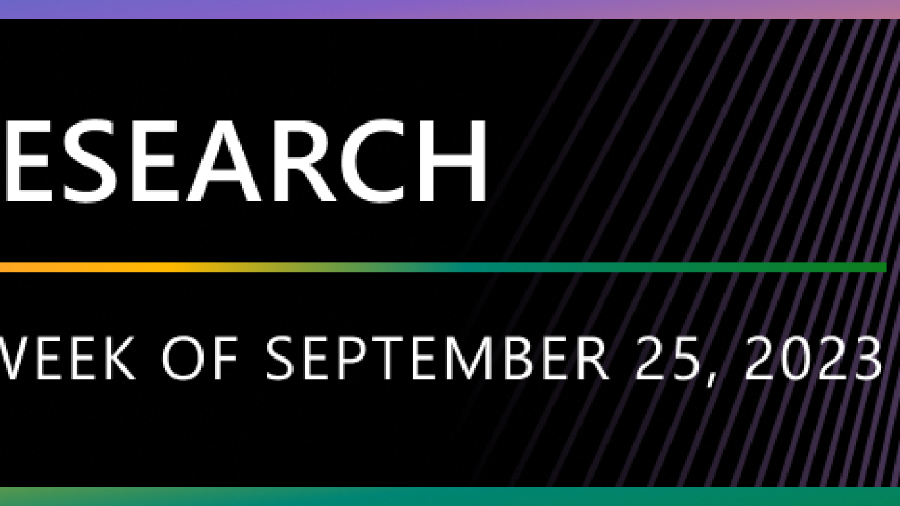 Research Focus: Week of September 25, 2023