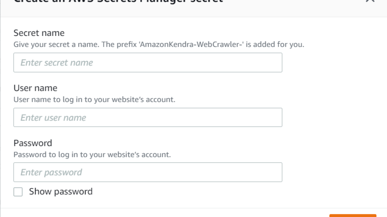 Index your web crawled content using the new Web Crawler for Amazon Kendra