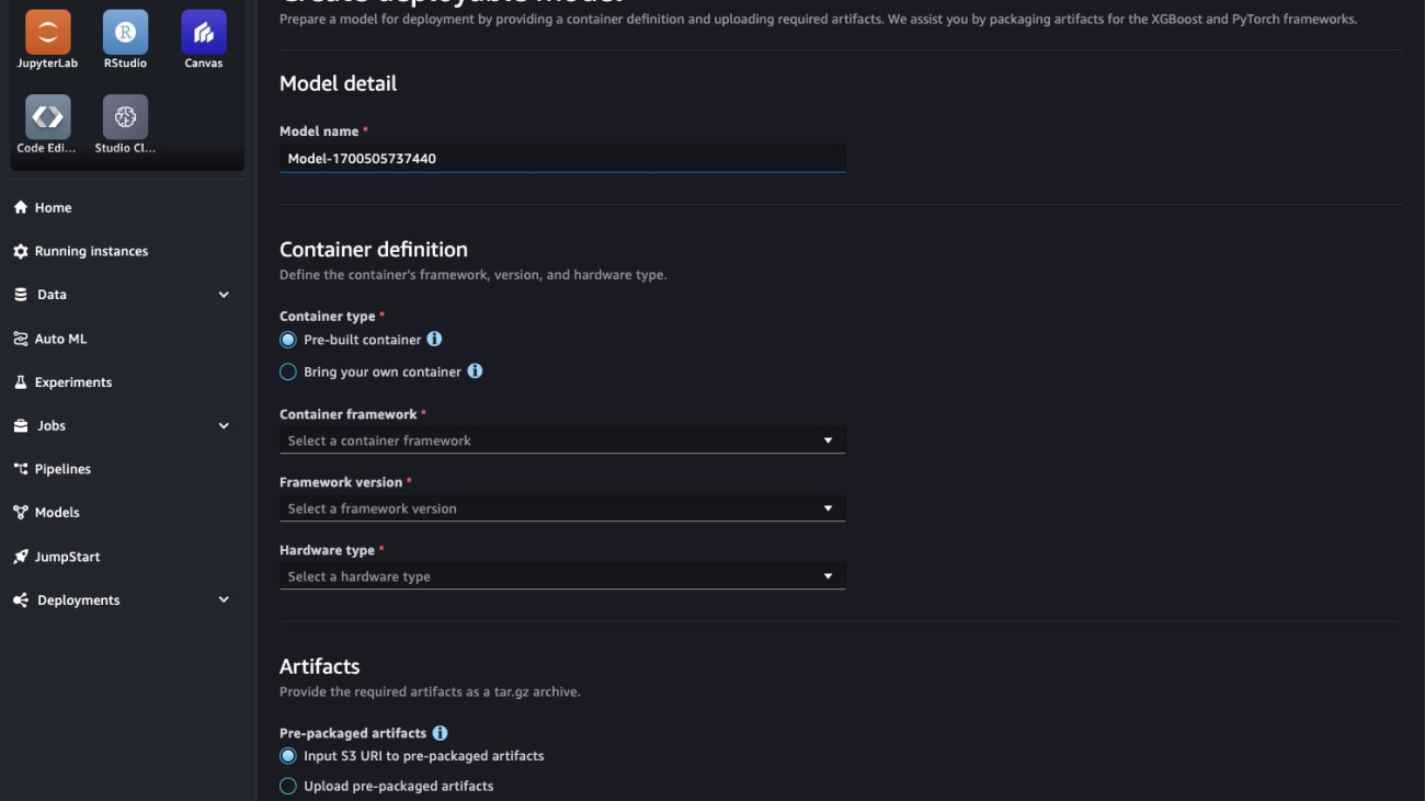 Package and deploy classical ML and LLMs easily with Amazon SageMaker, part 2: Interactive User Experiences in SageMaker Studio