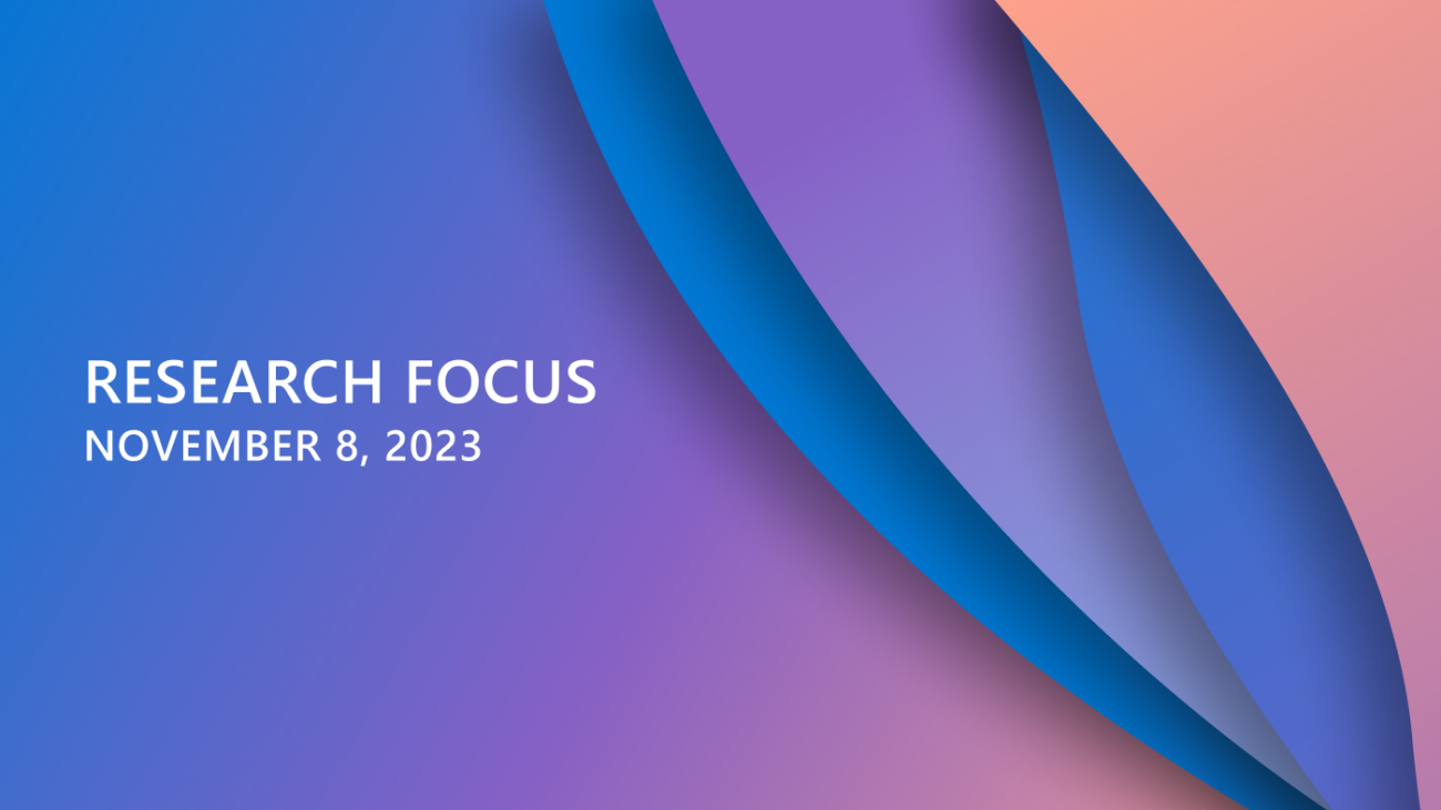 Research Focus: Week of November 8, 2023