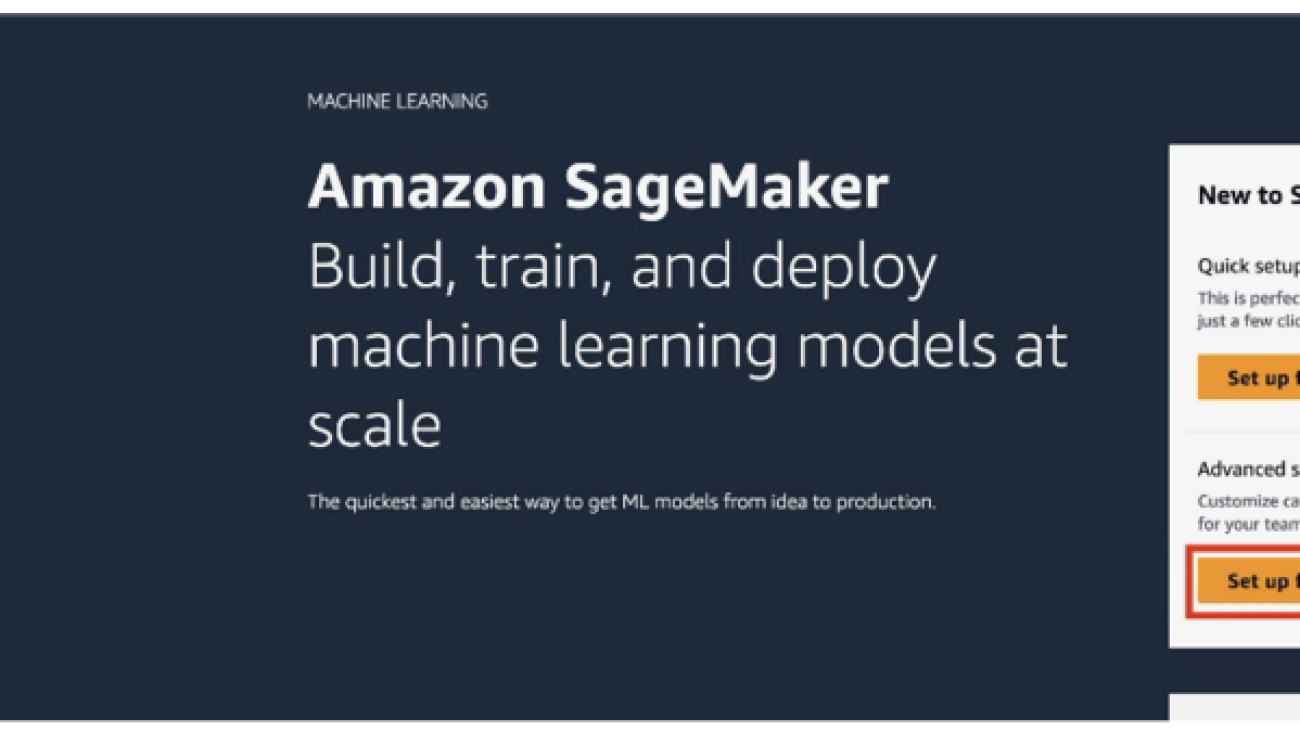 Amazon SageMaker simplifies setting up SageMaker domain for enterprises to onboard their users to SageMaker