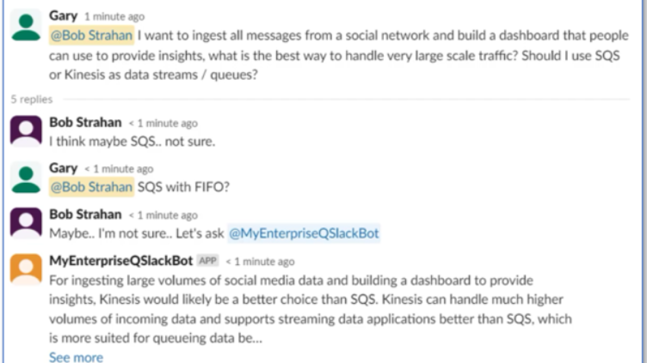 Deploy a Slack gateway for Amazon Q, your business expert