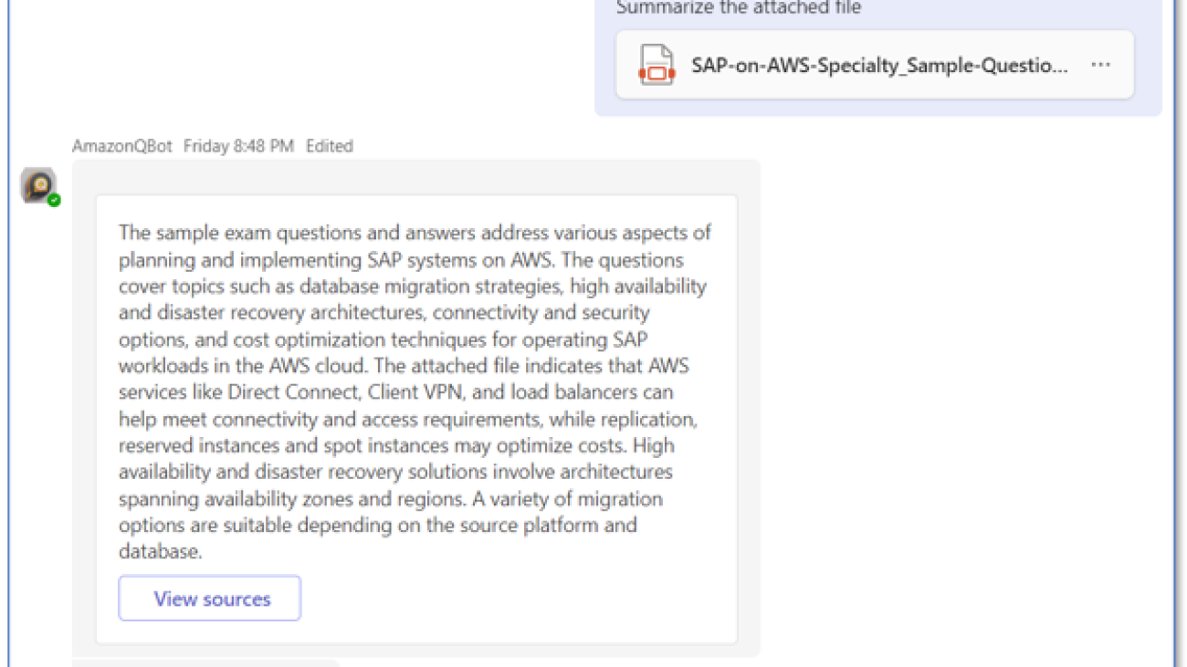Deploy a Microsoft Teams gateway for Amazon Q, your business expert