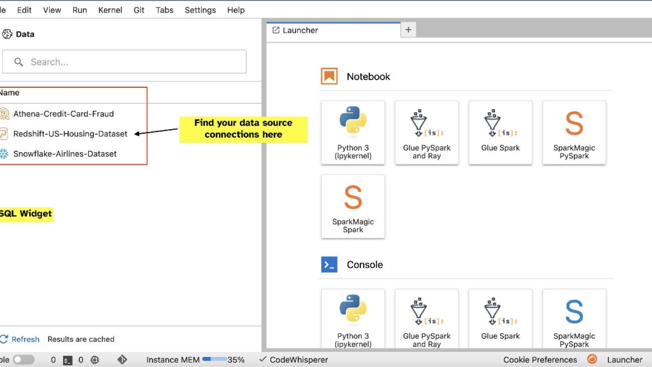 Explore data with ease: Use SQL and Text-to-SQL in Amazon SageMaker Studio JupyterLab notebooks