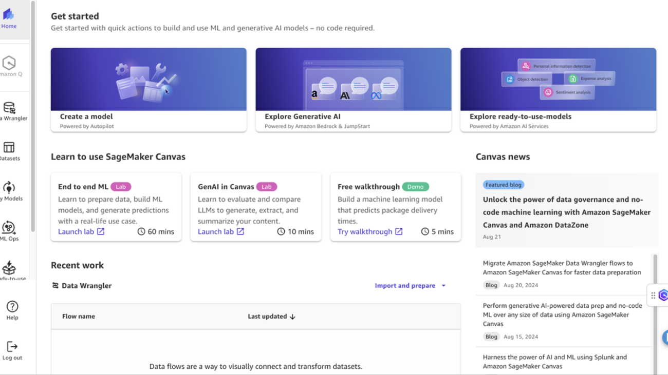 No-code data preparation for time series forecasting using Amazon SageMaker Canvas
